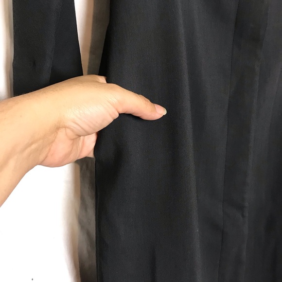 MM Lafleur Grey Liz Coat Dress Viscose Button Up Long Sleeve Collar A-Line Sz 8 - Picture 8 of 16